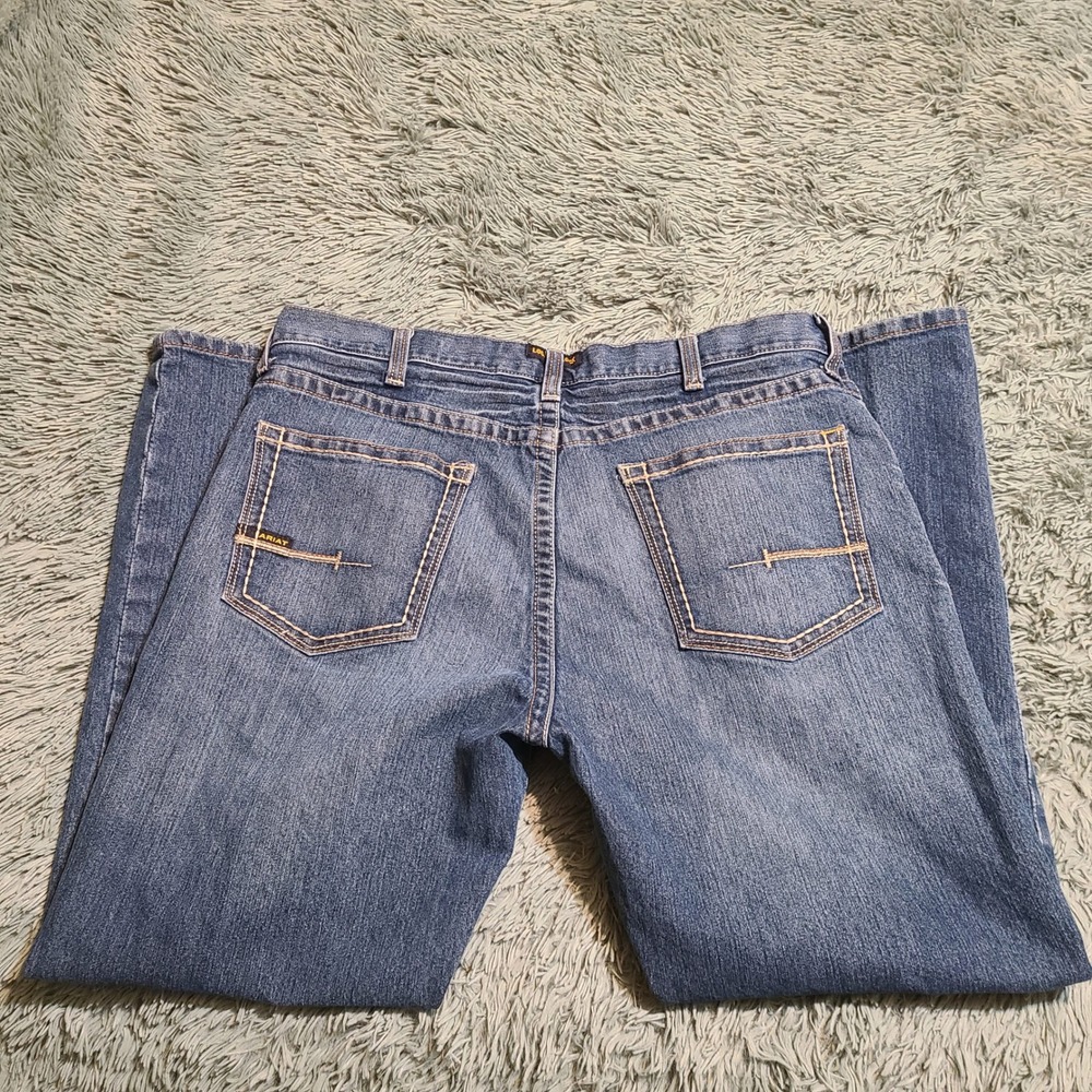 Ariat Rebar M5 Mens Denim Work Jeans Straight Leg‎ Knife Pocket 42x30 Fits 41x29